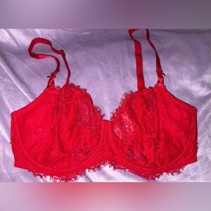 Victoria's Secret Vibrant Red Lace Bra